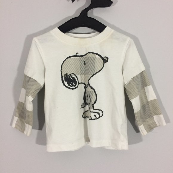 Peanuts Other - Snoopy Baby 18M Checked Long Sleeve Tshirt READ